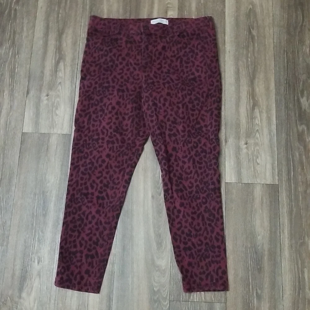 Social Standard by Sanctuary Leopard Ankle Skinny Size 14 - Picture 2 of 8